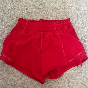 Lululemon red hotty hot shirts